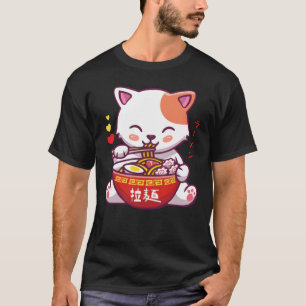 Kawaii Cat houdt van Ramen  Ramen van Katten T-shirt