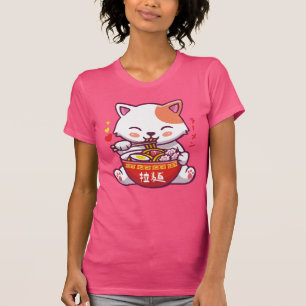 Kawaii Cat houdt van Ramen  Ramen van Katten  T-shirt