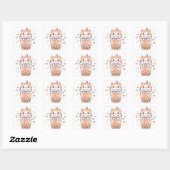 Kawaii Cat in Boba Cup Sticker – So Cute! (Feuille)