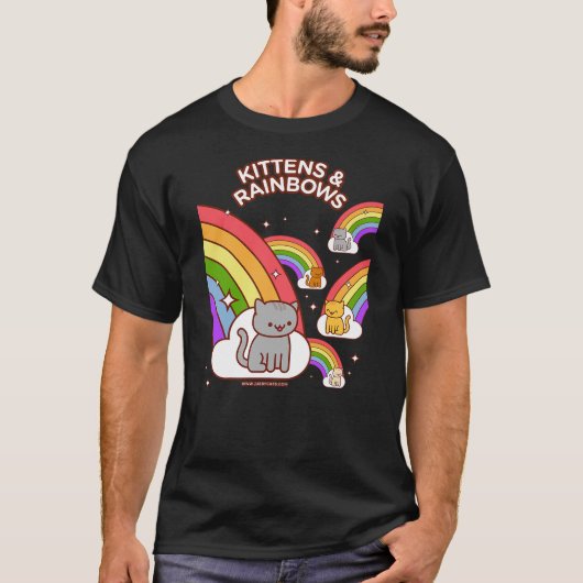 Kawaii Cat - KITTENS & RAINBOWS T-shirt (Voorkant)