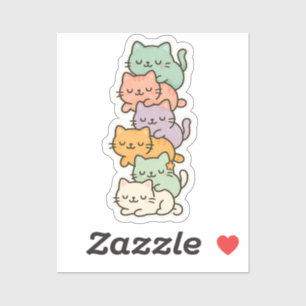Kawaii Cat Mountain pastel Sticker