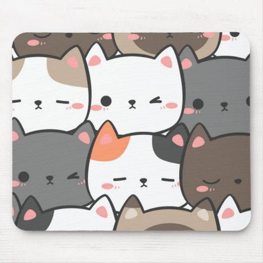 Kawaii Cat Muismat – Schattige bureau decor (Voorkant)