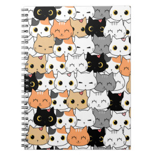 Kawaii Cat Pattern Notitieboek