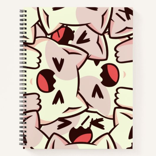 Kawaii Cat Pattern Notitieboek (Voorkant)