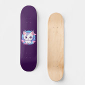 Kawaii Cat Pink Skateboard (Voorkant)