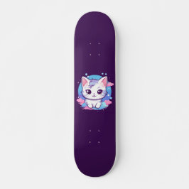 Kawaii Cat Pink Skateboard