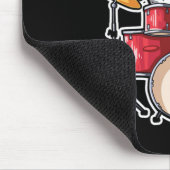 Kawaii Cat Playing Drummer Cats Lover Muismat (Hoek)