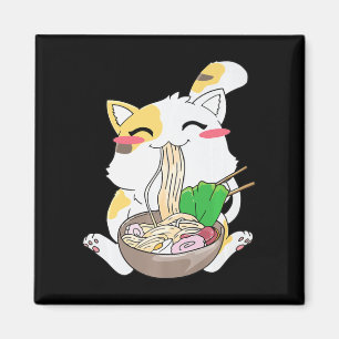 Kawaii Cat Ramen Anime Japans voedsel Gift Boy Gir Magneet