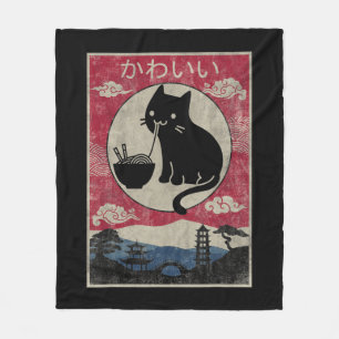  Kawaii Cat Ramen Anime Japanse Kinder meisjes Fleece Deken