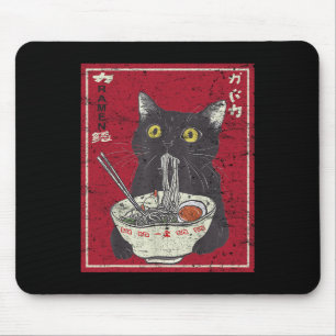 Kawaii Cat Ramen Japans eten Grappige Anime Girls Muismat