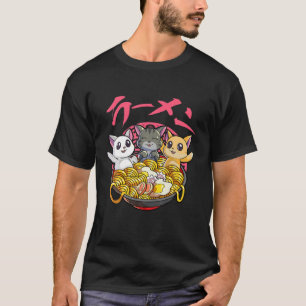 Kawaii Cat Ramen Neko Japanner Noodle Anime Cat Lo T-shirt