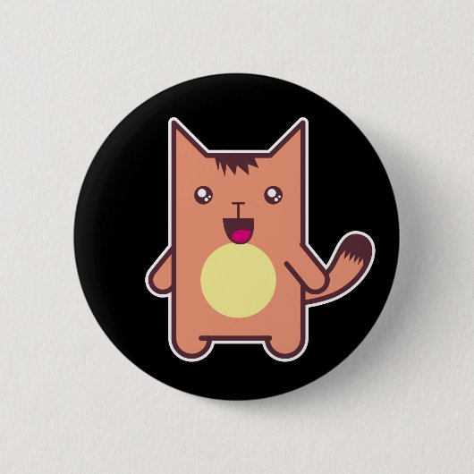 Kawaii cat ronde button 5,7 cm (Voorkant)