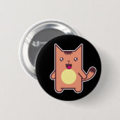 Kawaii cat ronde button 5,7 cm (Voorkant /achterkant)