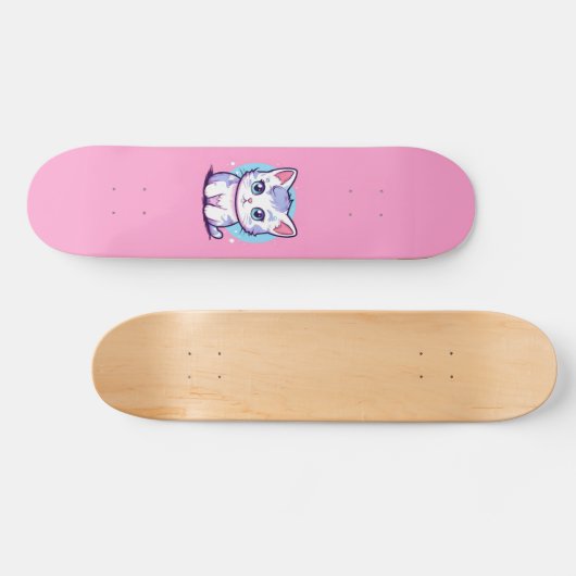 Kawaii Cat Skateboard (Horizontaal)