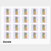 Kawaii Cat Stack Waterverf Pastel Sticker (Vel)