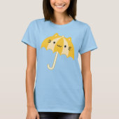 Kawaii Cat Umbrella T-shirt (Voorkant)