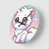 Kawaii Cat wandklok Ronde Klok (Hoek)