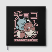 Kawaii Cat with Chocolate Milk – Japanese Pop Art Gastenboek (Voorkant)