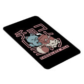 Kawaii Cat with Chocolate Milk – Japanese Pop Art Magneet (Rechterzijde)