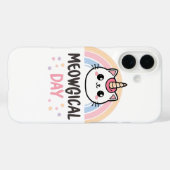Kawaii Caticorn with Pastel Rainbow Case-Mate iPhone Case (Achterkant (horizontaal))
