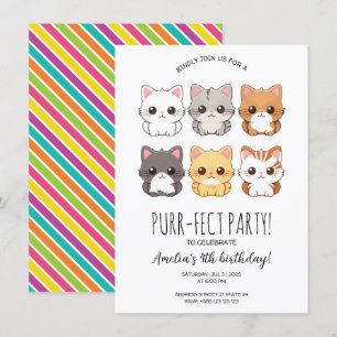 Kawaii Cats Kinderen verjaardagsfeestje Kaart