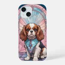 Kawaii Cavalier King Charles Pastel Glas in lood