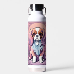 Kawaii Cavalier King Charles Pastel Kleuren Waterfles