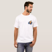 Kawaii chagrijnige bankhumeur Karakter met snacks T-shirt (Voorkant volledig)
