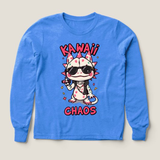 Kawaii Chaos Cool Axolotl Sunglasses LeatherJacket (Motif recto)