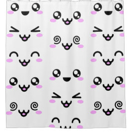Kawaii Character Facters Shower Curtain Douchegordijn