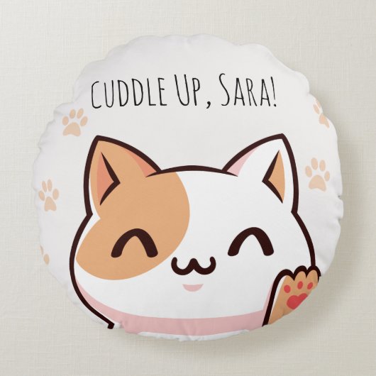 Kawaii Chat Joy Coussin (Devant)