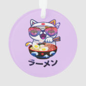 Kawaii Chat Manger Des nouilles Ramen (dos)