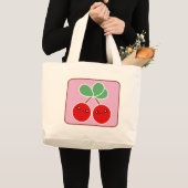 Kawaii Cherry Canvas tas (Voorkant (product))