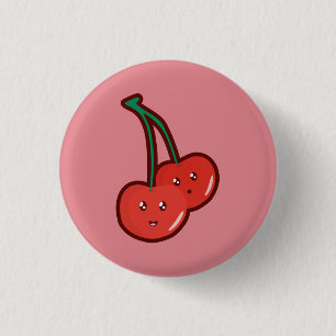 Kawaii Cherry Ronde Button 3,2 Cm
