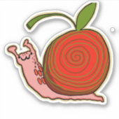 Kawaii Cherry Snail Sticker (Voorkant)