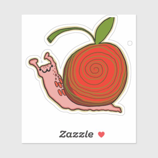 Kawaii Cherry Snail Sticker (Vel)