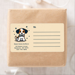 Kawaii/ chibi hond verzending etiket