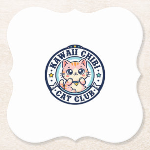Kawaii Chibi Kat Kat Moeder Cadeau Idee - Kawaii C Kartonnen Onderzetters