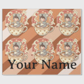 Kawaii Chibi Koala Adventure Gift Wrapping Paper Cadeaupapier (Vlak)