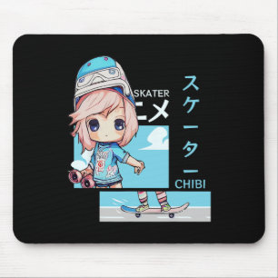 Kawaii Chibi Schaatsplank Japanse Esthetiek Muismat