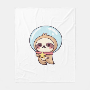 Kawaii Chibi Sloth Astronaut � Mooie Ruimte Sloth Fleece Deken