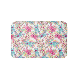 Kawaii Child Pattern met Cute Doodles 2 Badmat