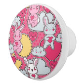 Kawaii Child Pattern met Cute Doodles 2 Keramische Knop (Rechts)