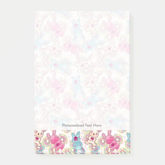 Kawaii Child Pattern met Cute Doodles 2 Post-it® Notes (Voorkant)