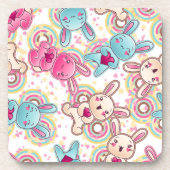 Kawaii Child Pattern met Cute Doodles Bier Onderzetter (Voorkant)