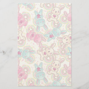 Kawaii Child Pattern met Cute Doodles Briefpapier