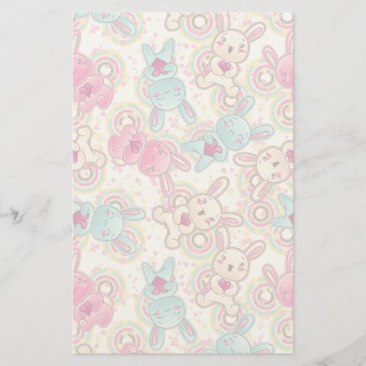 Kawaii Child Pattern met Cute Doodles Briefpapier (Voorkant)