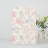 Kawaii Child Pattern met Cute Doodles Briefpapier (Staand voorkant)