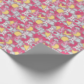 Kawaii Child Pattern met Cute Doodles Cadeaupapier (Hoek)