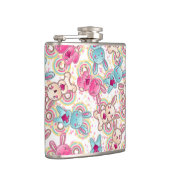 Kawaii Child Pattern met Cute Doodles Heupfles (Rechts)